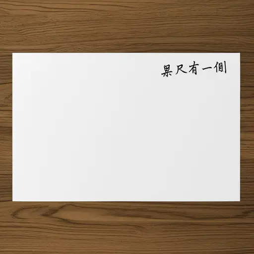 记住只写在纸的一面。