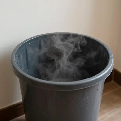 垃圾桶开始散发出一股难闻的气味。