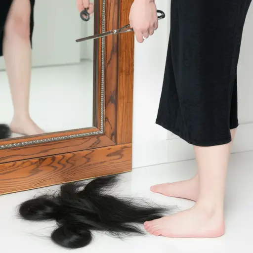 她把头发剪掉了。