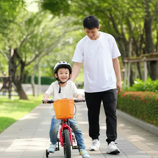 我四岁时学会了骑自行车。