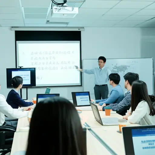 新员工接受为期一周的培训，学习如何使用计算机。