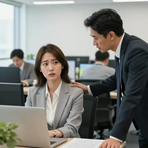 许多女性在工作场所面临性骚扰。