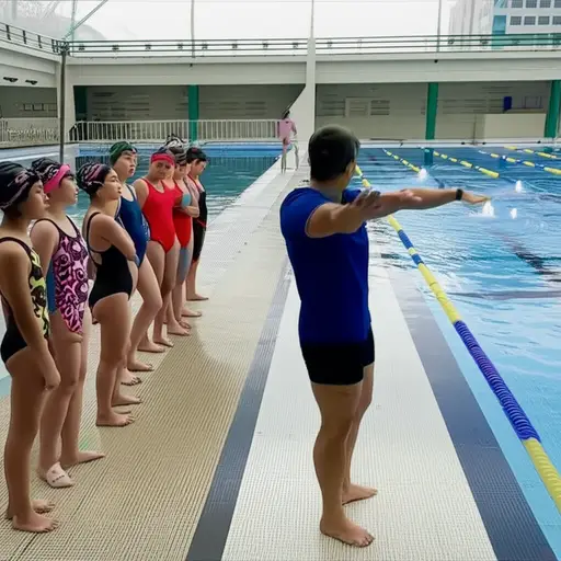 游泳教练教我们如何游得更快。