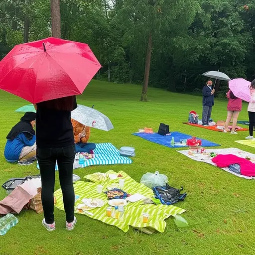 天气并没有毁掉我们的野餐。恰恰相反，这场雨让它更令人难忘了。
