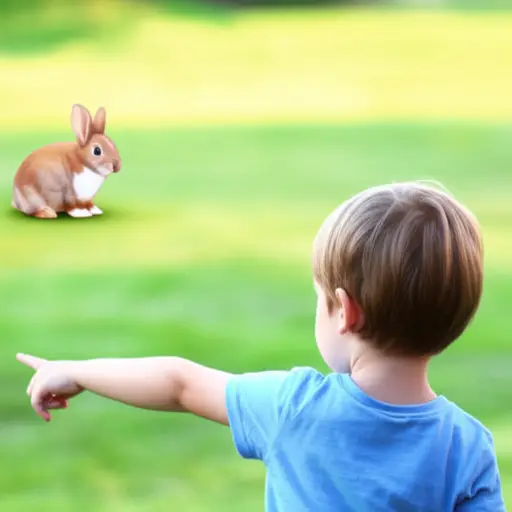 看！那边有只小动物。