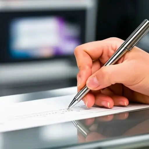 请填写支票并签字后交给银行。