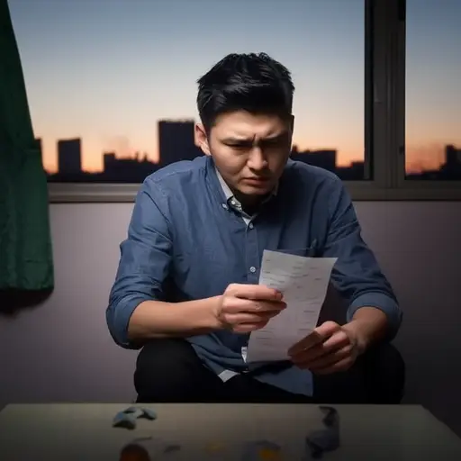 他失业了，所以他如何支付租金对我来说是个谜。