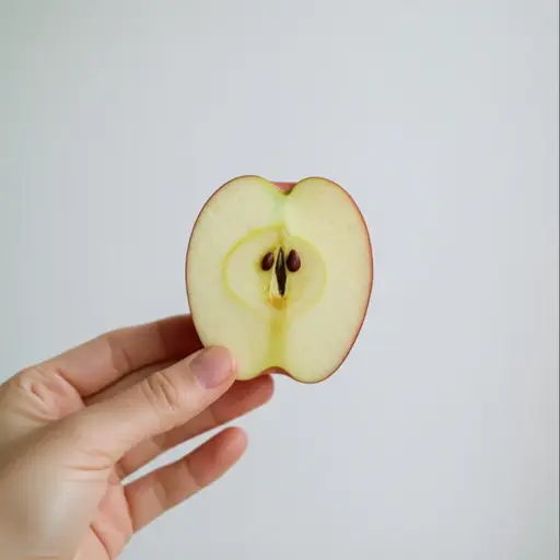 我吃了一片水果作为零食。