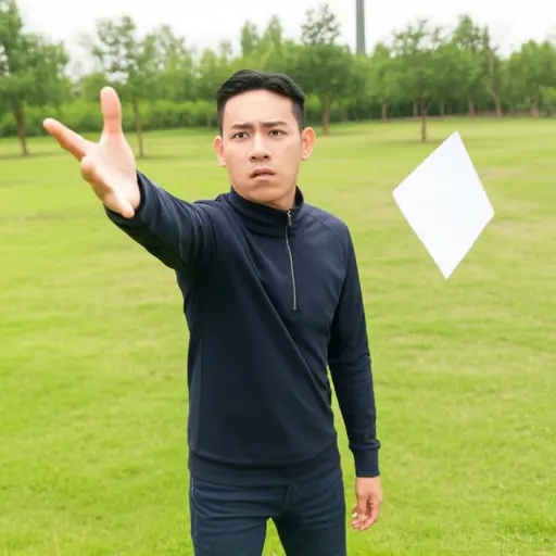 信被吹走了，我不得不去追它。