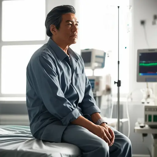 事故后，他失明了。