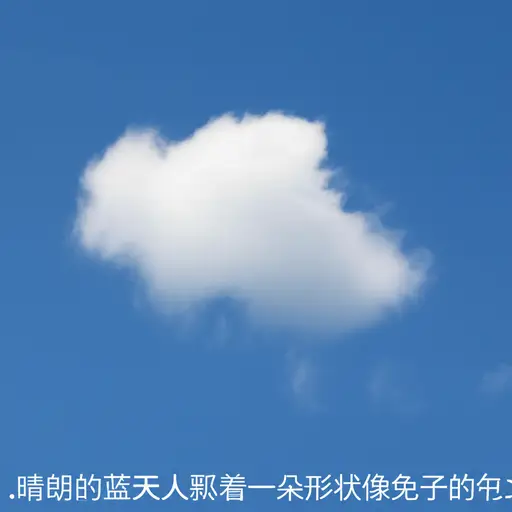 看！那朵云看起来像一只兔子。