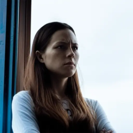 她今天看起来不太开心。