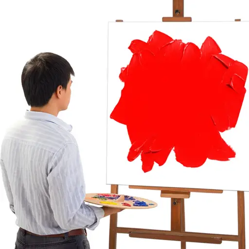 我决定在我的画中使用红色！