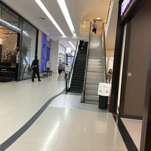 我会在二楼的自动扶梯旁等你。