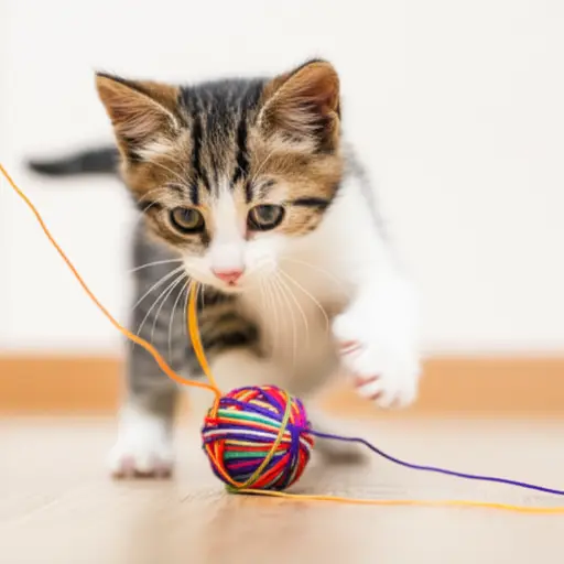 看那只顽皮的小猫！