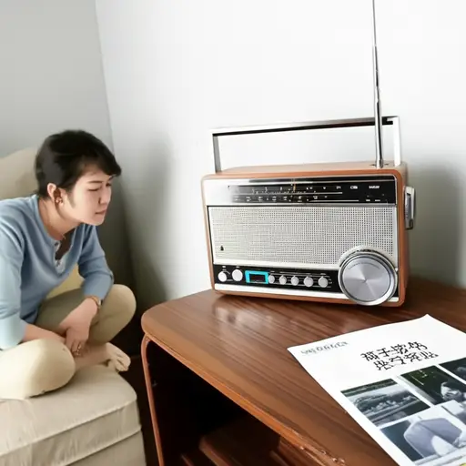 我第一次在收音机上听说它，然后看到了一份关于它的传单。