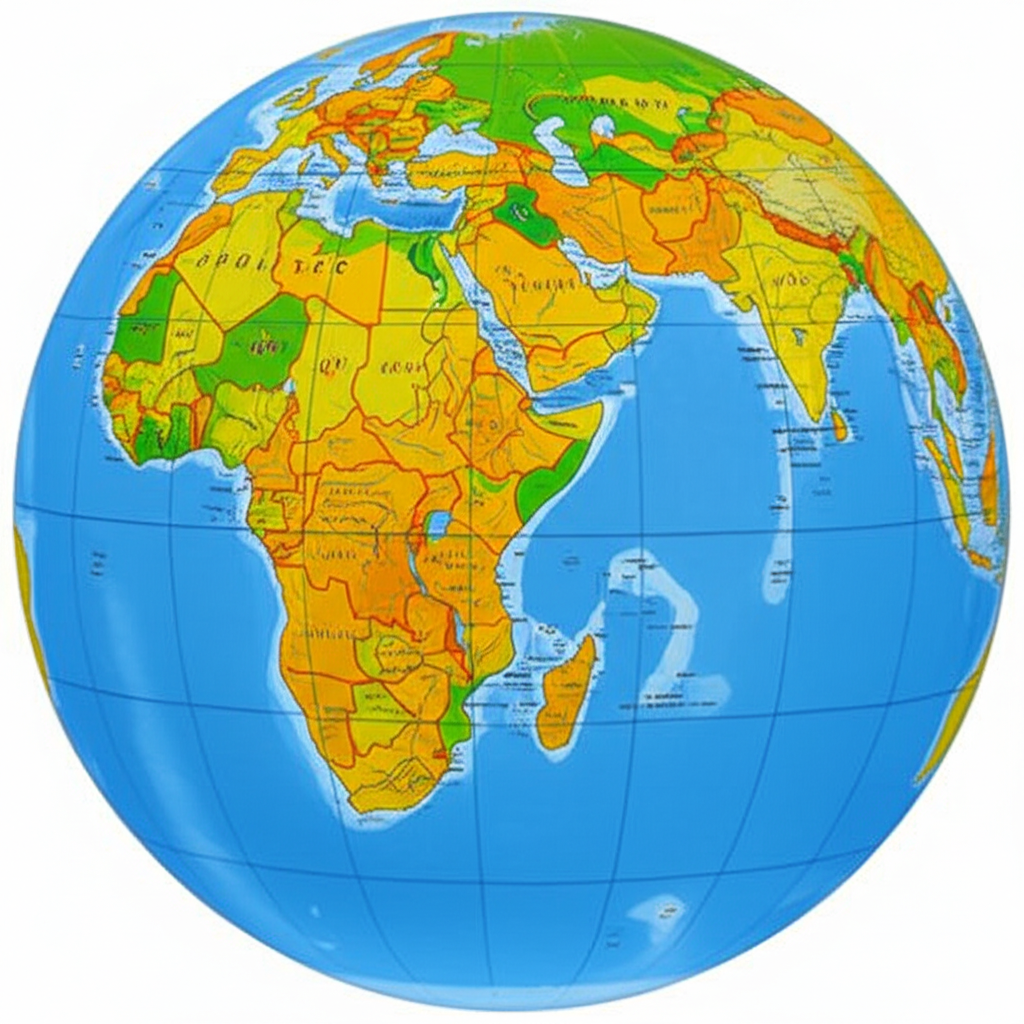 地球仪是一个学习地理的好工具。