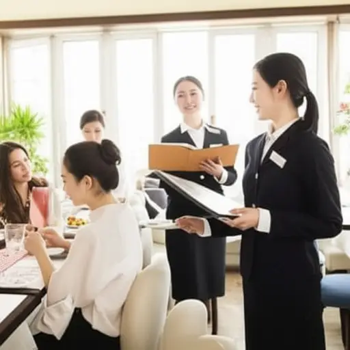 服务员主要是法国人。