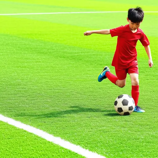 当我年轻的时候，我经常踢足球。