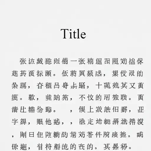 请用粗体字突出标题。