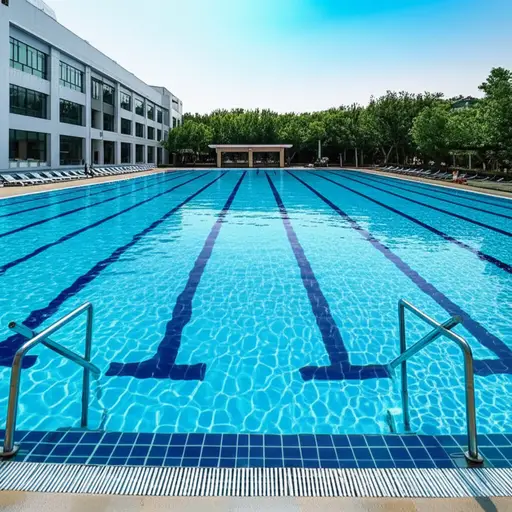 我们学校有一个很大的游泳池。