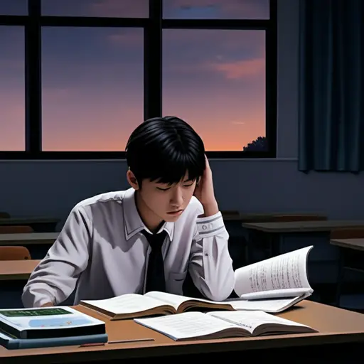 我不喜欢在教室里非常努力地工作到很晚。