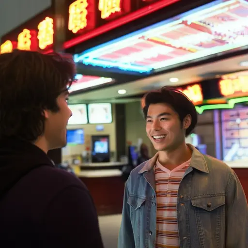 他想带他的朋友去电影院。