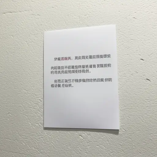 墙上有一张关于停车规定的通知。