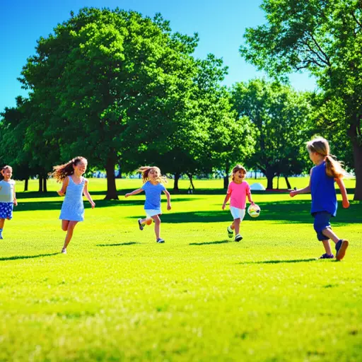 天气好的时候，孩子们在户外玩耍。