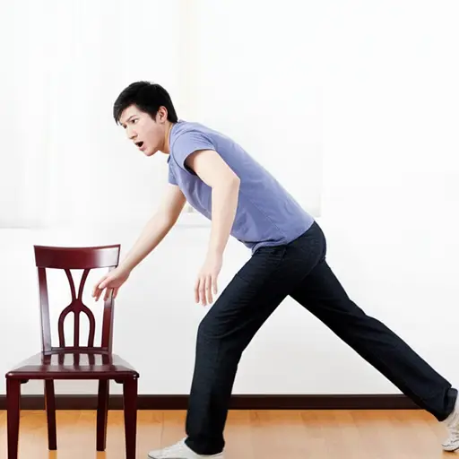 他突然跳起来离开了。