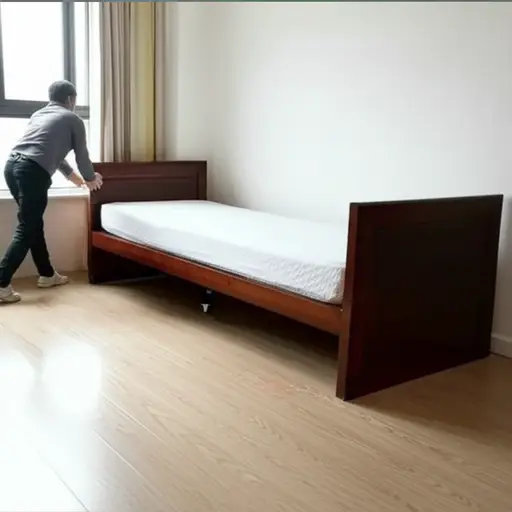 我会把床移到房间的另一边。