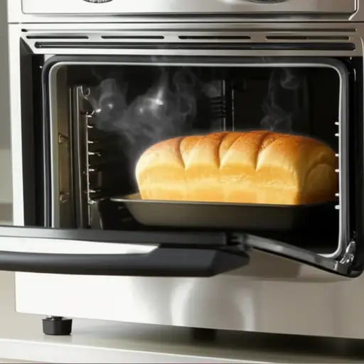 烤箱里的面包闻起来真香。