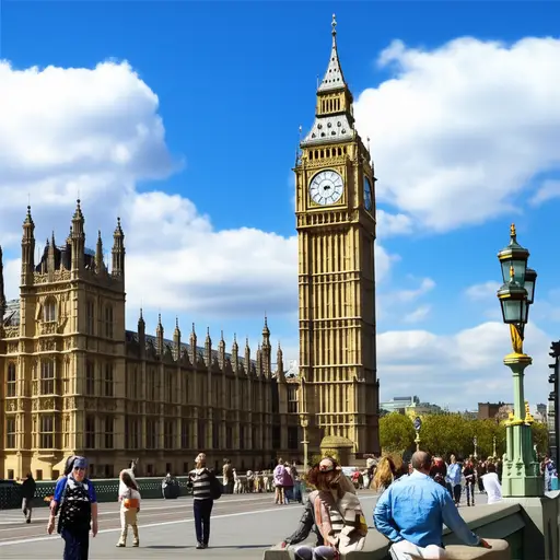 去年夏天我们去了伦敦。