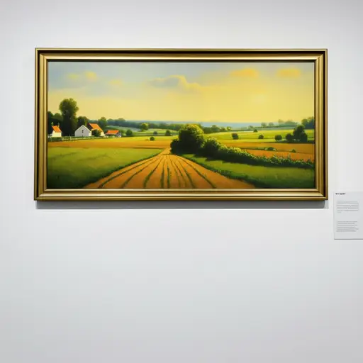 墙上挂着一幅美丽的艺术作品。