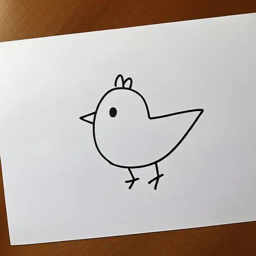 我画了一只小鸟。