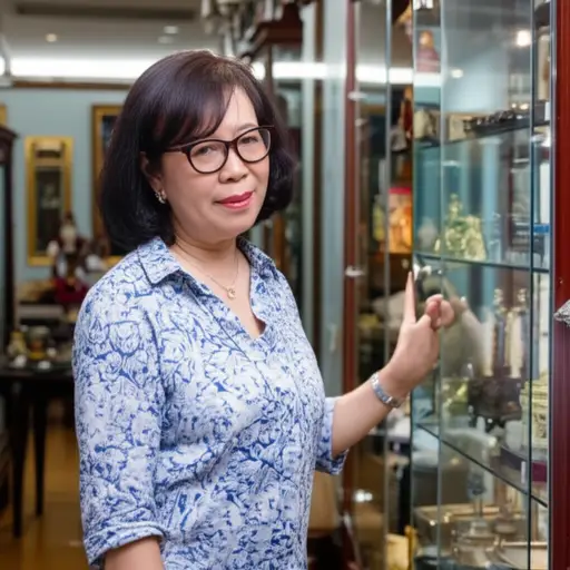 作为一名终身的收藏家，她拥有广泛的古董知识。