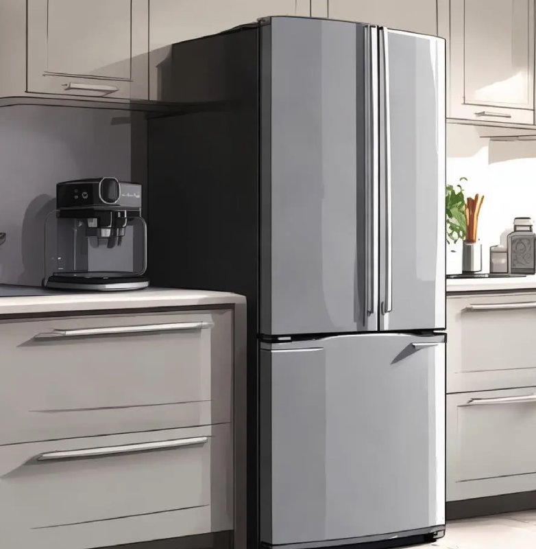 厨房里有一个冰箱。