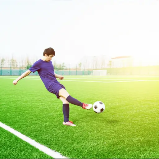 他在空闲时间踢足球。