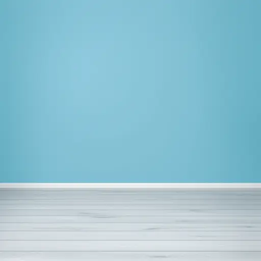 这个房间的墙壁是浅蓝色的。