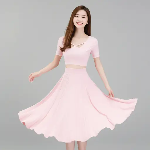 她兴奋地转了一圈。