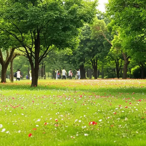 我喜欢在周末去公园感受大自然。