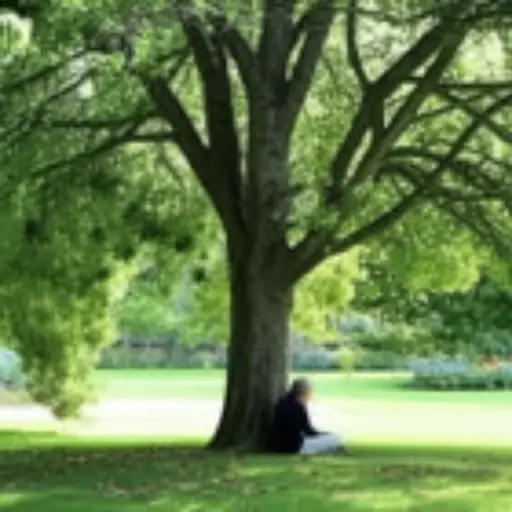 我喜欢坐在那棵大树下。