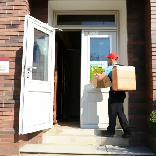 包裹应该在中午前送到。