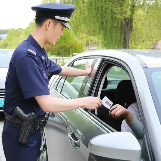 警察要求司机出示身份证明。