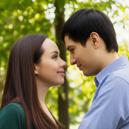 他们一直看着对方并微笑。