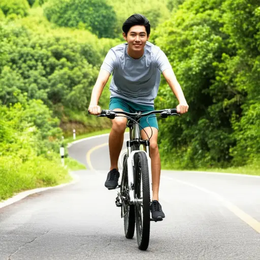 我的新自行车有非常出色的刹车，适合下坡骑行。