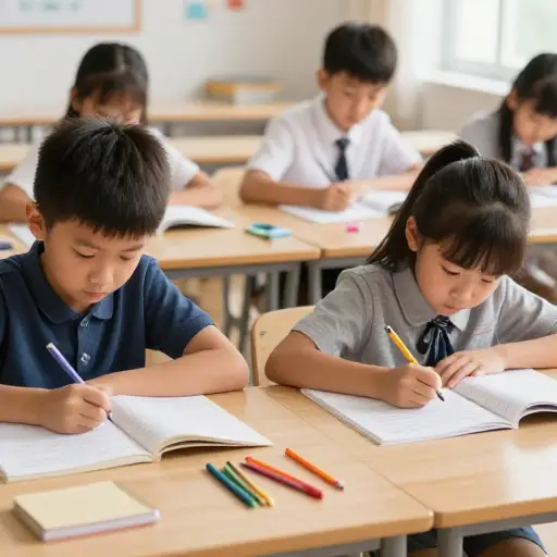 孩子们自己完成了作业。