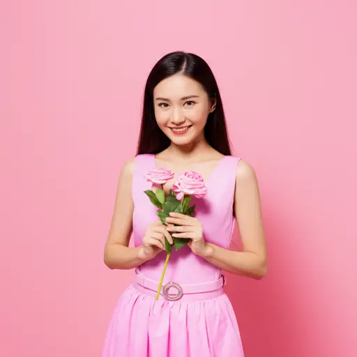 她真的很喜欢粉色。