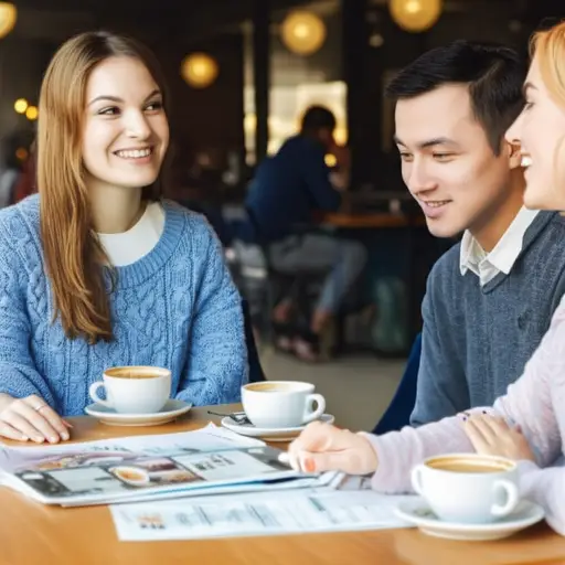 她喜欢结识其他人来提高她的英语。