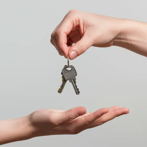 我把钥匙给他们了。